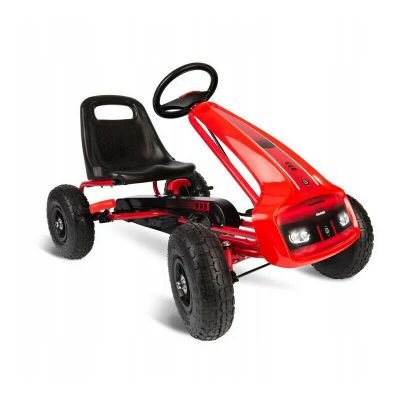 Kart Cu Pedale Pentru Copii, Ricokids, RK-593, >30kg, Frana de Mana, Sistem Ralanti, culoare Rosie