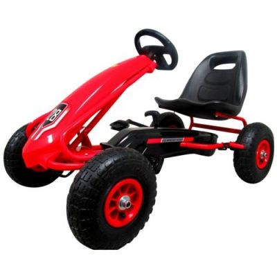 Kart cu pedale R-Sport Gokart roti gonflabile G4 rosu