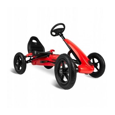 Kart cu pedale si roti gonflabile, Gokart RK-592 Ricokids 759201, Rosu