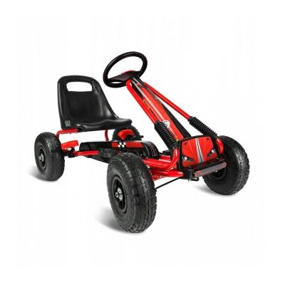 Kart cu pedale si roti gonflabile, Gokart RK-594 Ricokids 759401, Rosu