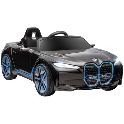 Mașină electrică pentru copii 3-8 ani cu licență BMW cu telecomandă, claxon și faruri, 115x67x45cm negru-roșu-albastru deschis HOMCOM | Aosom Romania
