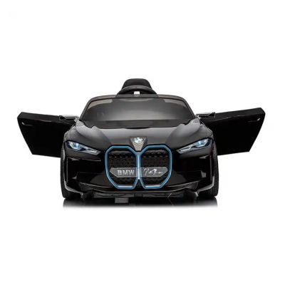 Masinuta electrica 12V cu scaun piele si roti EVA BMW I4 Black