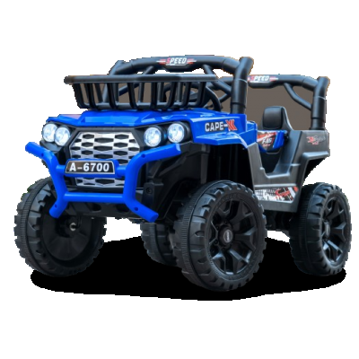 Masinuta electrica 4x4, pentru 2-4 ani, Kinderauto CAPE-X, 100W, 12V, scaun tapitat, culoare albastra