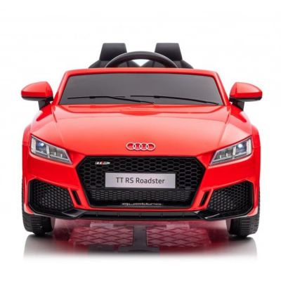 Masinuta electrica Audi TTRS Roadster 70W 12V cu roti moi, scaun tapitat, culoare Rosie ieftina