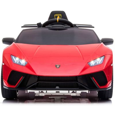 Masinuta electrica Chipolino Lamborghini Huracan red cu scaun din piele si roti EVA la reducere