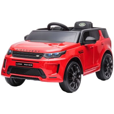 Masinuta electrica Chipolino SUV Land Rover Discovery cu scaun din piele si roti EVA red la reducere