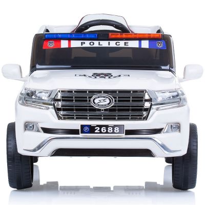 Masinuta electrica Chipolino SUV Police Patrol cu scaun din piele white 40W