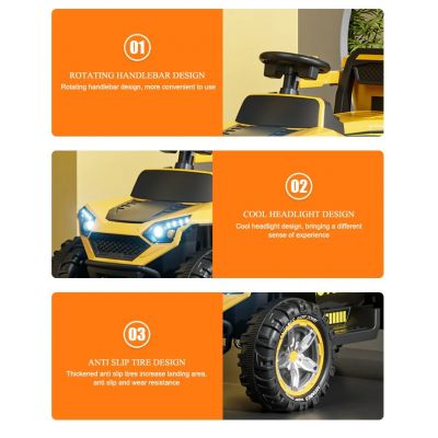 Masinuta electrica cu 2 motoare si remorca Nichiduta Bonet Yellow 70W