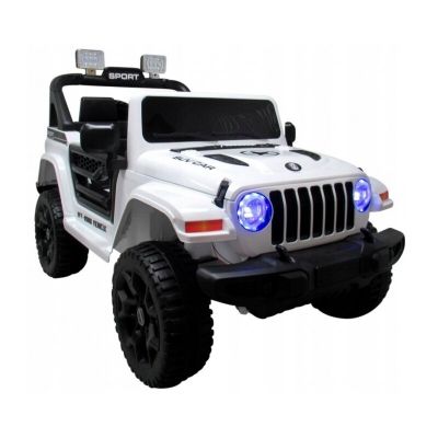 Masinuta electrica cu telecomanda cu baterii si functie de balansare Jeep X10 TS-159 R-Sport - Alb