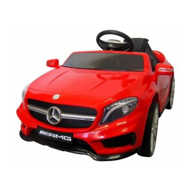 Masinuta electrica cu telecomanda, roti EVA, scaun piele Mercedes GLA45 - Rosu ieftina