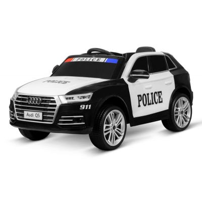 Masinuta electrica de politie Audi Q5 90W 12V 7Ah echipata PREMIUM Police la reducere