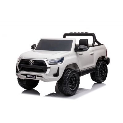 Masinuta electrica pentru 2 copii, Toyota Hilux 4x4 180W 12V 14Ah PREMIUM, culoare Alba