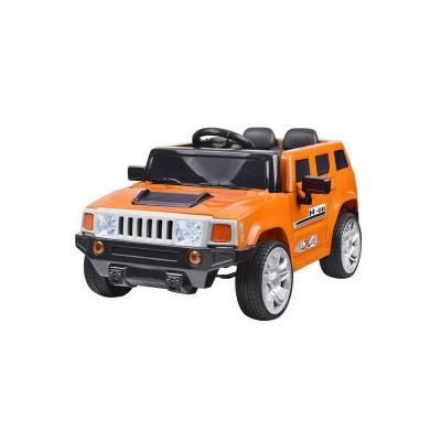 Masinuta electrica pentru copii, 2 motoare 12V , 2 baterii 6V/4Ah, telcomanda 2.4Ghz, Hummer Velocity, Portocaliu
