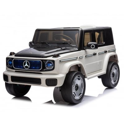 Masinuta electrica pentru copii, Mercedes EQG 140W 12V 9Ah, Premium, culoare Alba