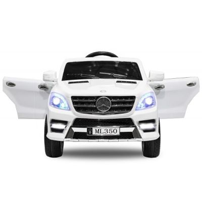 Masinuta electrica pentru copii Mercedes ML350 70W 12V cu ROTI Moi, culoare Alba