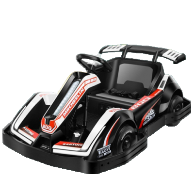 Masinuta-Kart electric pentru copii 3-11 ani, Racing 90W 12V 7Ah, telecomanda, culoare Alb