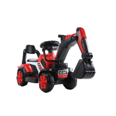 Mini excavator pentru copii 1-3 ani, model Kinderauto BJXZ216 cu incarcator manual, rosu