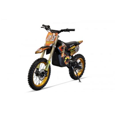 Motocicleta electrica Eco Tiger 1500W 14 12 48V 14Ah Lithiu ION, culoare portocalie