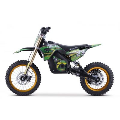 Motocicleta electrica Eco Tiger 1500W 14 12 48V 14Ah Lithiu ION, culoare Verde