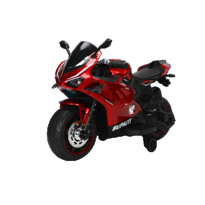 Motocicleta electrica, Kinderauto BDQ888 70W 12V cu roti moi, Bluetooth, culoare Rosu