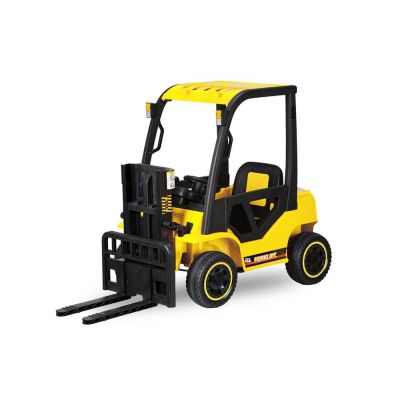 Motostivuitor electric pentru copii, Kinderauto Forklift, 90W, 12V, echipat STANDARD, galben la reducere