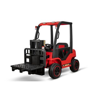 Motostivuitor electric pentru copii, Kinderauto Forklift, 90W, 12V, echipat STANDARD, rosu