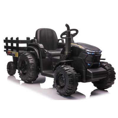 Tractor electric 12V cu telecomanda si remorca Nichiduta Agriculture Black 80W