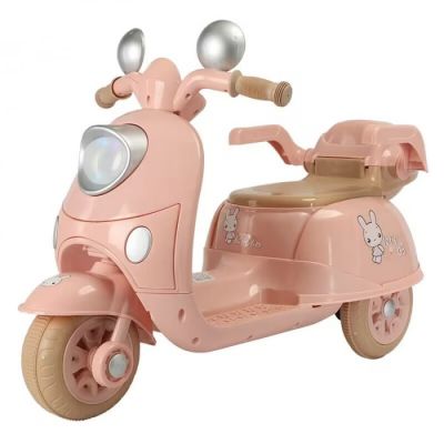 Tricicleta electrica pentru fetite 3-5 ani, Kinderauto Bunny 40W 6V, culoare Roz Pal