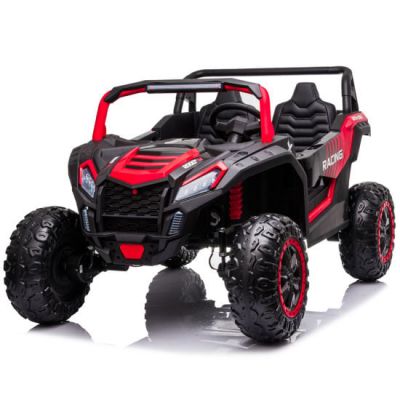 UTV electric pentru 2 copii intre 3-11 ani, Racing 300W 4x4 24V 7ah cu ROTI MOI Rosu