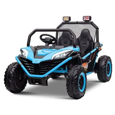 UTV electric pentru 2 copii Kinderauto Dune-Buggy 300W 24V, cu roti MOI, culoare Albastru