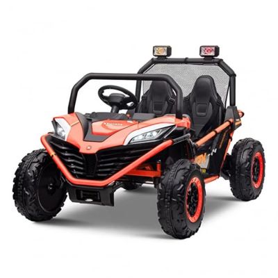 UTV electric pentru 2 copii Kinderauto Dune-Buggy 300W 24V, cu roti MOI, culoare Portocaliu