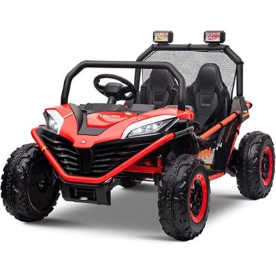 UTV electric pentru 2 copii Kinderauto Dune-Buggy 300W 24V, cu roti MOI, culoare Rosie