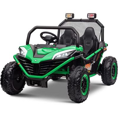 UTV electric pentru 2 copii Kinderauto Dune-Buggy 300W 24V, cu roti MOI, culoare Verde