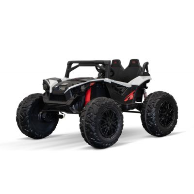 UTV electric pentru 2 copii, Kinderauto Monster 4x4, 300W, 24V, ROTI MOI, culoare alba
