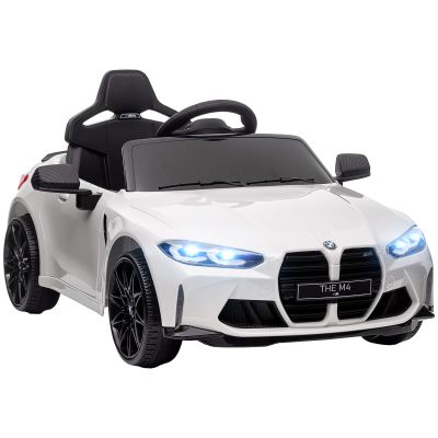 AIYAPLAY Mașinuță Electrică pentru Copii 3-5 Ani cu 2 Motoare, Suspensie, Telecomandă, Claxon și Faruri,, 108x69.5x51 cm, Alb | Aosom Romania ieftina