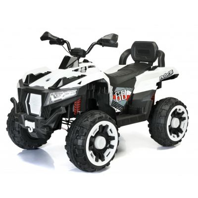 ATV electric pentru 2 copii Kinderauto SuperOffroad V2 4x4 140W 12V 7Ah, alb
