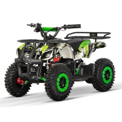 ATV electric pentru copii NITRO Torino Quad 1000W 36V 12Ah, Snowy tyres, grafiti green