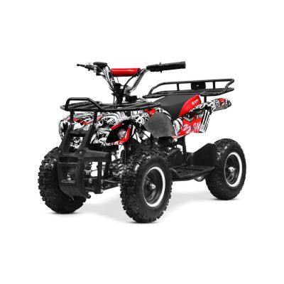 ATV electric pentru copii NITRO Torino Quad 1000W 36V 12Ah, Snowy tyres, grafiti white