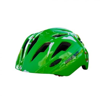 Casca de protectie pentru copii, cu lumini si sistem ajustare marime,  Verde