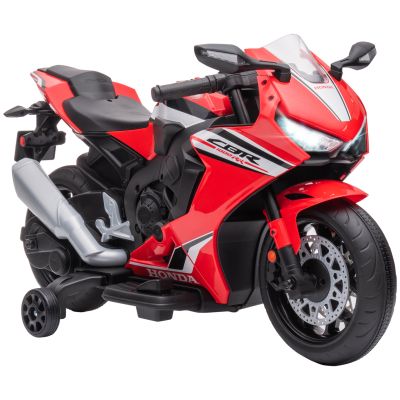 HOMCOM Motocicleta Electrică Copii 6V pentru Copii 3-5 Ani - 30 kg, 3 km/h, Roți și Muzică, 90x44x52 cm, Roșie | Aosom Romania