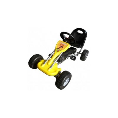 Kart pentru copii cu pedale Go Kart, galben