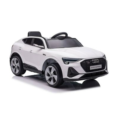 Masinuta electrica, Baby Mix, AUDI Q4 e-tron, Pana la 25 kg, Cu 3 viteze, Conexiune USB, Cu lumini LED si muzica, Cu afisaj digital, 3-8 ani, White ieftina