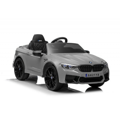 Masinuta electrica 90W cu echipare Premium si telecomanda BMW M5 Silver Painted