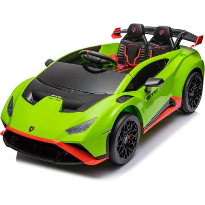 Masinuta electrica cu functie drift Lamborghini Huracan STO, putere 220W, 12V Premium, Verde