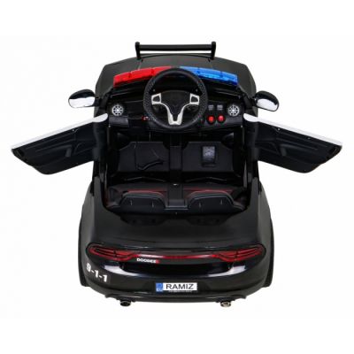 Masinuta electrica cu telecomanda Super-Police negru 70W