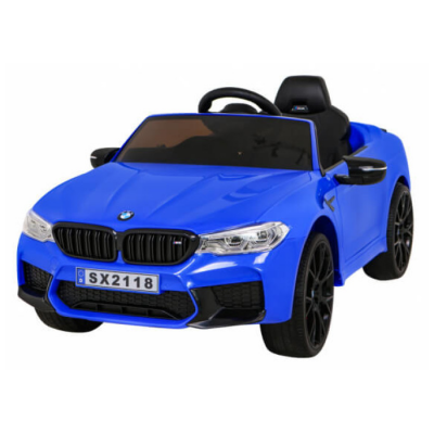 Masinuta electrica drift pentru copii 3-8 ani BMW M5 Competition 24V 500W, scaun sport reglabil, Telecomanda 2.4GHz, Bluetooth, faruri si stop cu lumini LED (2118-drift) Albastru