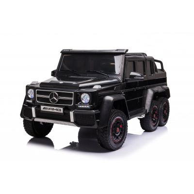 Masinuta electrica pentru 2 copii Mercedes G63 6x6 270W, dotari premium, culoare Negra