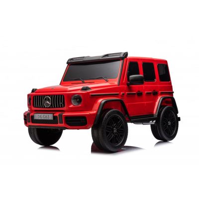Masinuta electrica pentru 2 copii Mercedes G63, tractiune 4x4, putere 800W, 24V, 14Ah, Mp3 rosie