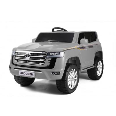 Masinuta electrica pentru 2 copii, Toyota Land Cruiser 140W 12V PREMIUM, Gri