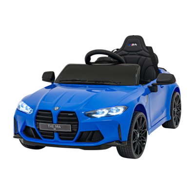 Masinuta electrica pentru copii 1-5 ani BMW M4 cu roti moi, scaun tapitat Telecomanda 2.4GHz  masinuta electrica copii bmw (2418) Albastru ieftina